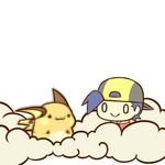  :&gt; :3 backwards_hat cafe_(chuu_no_ouchi) chibi gen_1_pokemon gold_(pokemon) hat lowres pokemon pokemon_(creature) pokemon_(game) pokemon_hgss raichu smile tail 