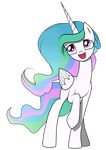  absurd_res alpha_channel amorecadenza equine female feral friendship_is_magic hi_res horn horse mammal my_little_pony pony princess_celestia_(mlp) smile solo winged_unicorn wings 