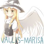  angel_wings apron bemani blonde_hair blush bow braid dj_yoshitaka dress expressionless hat hat_bow jubeat kirisame_marisa parody puffy_short_sleeves puffy_sleeves ran_(9ens2000) reflec_beat short_sleeves single_braid solo sound_voltex touhou tsurime turtleneck vallis-neria waist_apron white_bow wings witch_hat yellow_eyes 