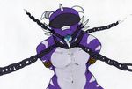  anthro bdsm blindfold body_markings bondage bound chain collar cum cum_inside dragon forced gag gay male markings open_mouth oral oral_sex raventhan reptile ring_gag rope ruaidri scalie sex sex_toy slave slavery solo tongue toy western_dragon white_belly white_stripes 