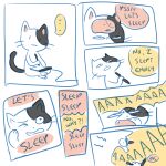 2018 ambiguous_gender anthro brain digital_media_(artwork) domestic_cat dot_eyes dot_pupils exclamation_point eyebrows felid feline felis flavia-elric hi_res holding_tablet looking_at_another mammal mouth_closed one_eye_closed organs paws question_mark screaming simple_background sitting solo tablet tablet_pen tail talking_to_another whiskers white_background white_body white_sclera wire