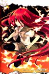  absurdres alastor_(shakugan_no_shana) highres itou_noiji jewelry official_art pendant red red_eyes red_hair school_uniform serious shakugan_no_shana shana thighhighs zettai_ryouiki 