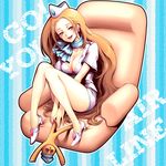  blonde_hair breasts brown_hair cleavage earrings flight_attendant gyakuten_kenji gyakuten_saiban hat high_heels jewelry kayu large_breasts legs long_hair shiraoto_wakana shoes skirt sleepy smile solo very_long_hair 