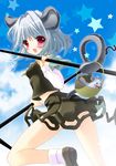  animal_ears bad_id bad_pixiv_id banned_artist basket grey_hair konomi_(kino_konomi) mouse mouse_ears mouse_tail nazrin red_eyes short_hair solo tail touhou 