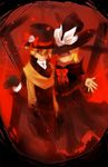  1girl blonde_hair brother_and_sister cape dress flower gloves hat juby kagamine_len kagamine_rin ribbon rose scarf short_hair siblings smile top_hat trick_and_treat_(vocaloid) twins vocaloid witch_hat 