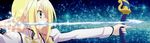  arrow blonde_hair bow_(weapon) green_eyes ice long_hair long_image rinslet_laurenfrost screencap seirei_tsukai_no_blade_dance weapon wide_image 