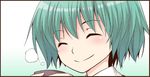  comic cup green_hair kazami_yuuka short_hair silent_comic smile solo teacup touhou urara_(ckt) 