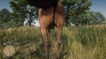 anthro backsack balls balls_deep butt equid equine fist genitals hi_res horse male male/male mammal my penetration raised_tail solo tail
