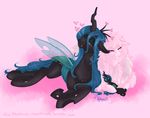  &lt;3 blush changeling cute equine eyes_closed female feral fluffle_puff friendship_is_magic horse mammal my_little_pony phathusa pony queen_chrysalis_(mlp) smile 