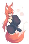  animal_humanoid big_breasts bra_straps breasts canid canid_humanoid canine canine_humanoid choker clothed clothing dipstick_tail female fluffy fluffy_tail fox_humanoid hair huge_breasts humanoid inner_ear_fluff long_hair mammal multicolored_tail orange_hair solo sub-res sweater yellow_eyes 
