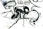 2021 anthro bodily_fluids cheese close-up dairy_products duo food food_fetish food_on_penis food_play fruit genitals jj_(pixiv_artist) licking male male/male male_anthro marine monochrome mustard nickelodeon oral penile penis penis_lick plant saliva sea_sponge sex spongebob_squarepants spongebob_squarepants_(character) tomato tongue urethra vein veiny_penis