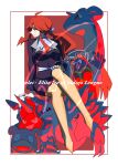  1girl absurdres ahoge alolan_sandslash arm_support border breasts cccacademia character_name closed_mouth cloyster dewgong glasses highres jacket jynx lapras long_hair looking_to_the_side lorelei_(pokemon) mixed-language_commentary pantyhose pokemon pokemon_(creature) pokemon_lgpe ponytail red_hair shirt shoes sidelocks signature sitting skirt slowbro smile white_border 