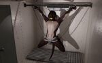 3d_(artwork) anthro ball_gag bound bound_and_gagged captured chain chuckwalla clothed clothing cuff_(restraint) dark daz_studio_(artwork) digital_media_(artwork) gag gp_holden guy_in_distress handcuffs hi_res iguanid inside lizard male metal_cuffs peril perturbedmania reptile restrained restraints scalie shackled solo stripped_down suspension