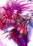  black_lipstick diavolo highres jojo_no_kimyou_na_bouken king_crimson_(stand) lipstick long_hair makeup multiple_boys pink_hair stand_(jojo) vento_aureo zishanjiang 