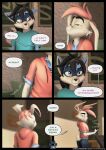 3d_(artwork) anthro black_hair blue_body blue_fur bottomwear clothed clothing comic denim denim_bottomwear denim_clothing dialogue digital_media_(artwork) digitigrade duo electronics english_text female floppy_ears fur furniture hair hi_res hoodie jeans lagomorph leporid male mammal oliver_(striped_sins) pants phone pillow pink_hair procyonid purple_eyes rabbit raccoon rolled_up_sleeves ryder_(striped_sins) shirt sofa speech_bubble striped_sins t-shirt table tail text topwear url white_body white_fur willitfit