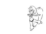  dancing female genie monochrome ponytail shantae shantae_(series) solo 