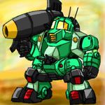  chibi lowres mecha mudamuda rocket_launcher sentou_mecha_xabungle walker_gallia weapon 