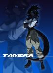 2015 abs absurd_res alien annoyed anthro badass_woman belt big_breasts biped black_body black_hair black_scales black_skin blowup_background blue_background blue_eyes boots bottomwear breasts cargo_pants character_name clothed clothing crop_top crossed_arms curled_tail digital_drawing_(artwork) digital_media_(artwork) english_text extraterrestrial eyebrows fan_character female female_anthro fictional_species footwear frown frowning_at_viewer full-length_portrait fully_clothed hair hi_res jacket lizard lizard_tail looking_at_viewer looking_down looking_down_at_viewer midriff muscular muscular_anthro muscular_female non-mammal_breasts pants plantigrade portrait reptile reptile_tail scales scalie shirt shoes simple_background solo spiky_hair tail tamera tank_top text topwear torn_clothing torn_shirt torn_topwear toughset unimpressed