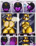 absurd_res against_surface against_wall against_window animatronic anthro aroused avian big_breasts bird breast_squish breasts chica_(fnaf) chicken comic duo embarrassed female five_nights_at_freddy&#039;s galliform gallus_(genus) genitals hi_res human humanoid irc_(artist) licking machine male male/female mammal nipples on_glass phasianid purple_guy_(fnaf) pussy robot scottgames security security_guard smile solo squish surprise text thick_thighs tongue tongue_out