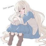  artist_name bad_id bad_twitter_id dress happy_birthday kagerou_project kozakura_marry long_hair looking_at_viewer marin_(myuy_3) red_eyes smile solo very_long_hair white_hair 