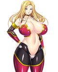  1girl blonde_hair breasts game_cg huge_breasts ma_wo_haramu_buki navel pichipichi_garou_r 