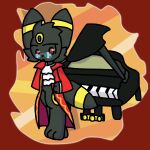 absurd_res anthro anthrofied artist canid canine clothing coat eeveelution frilly frilly_clothing frock_coat galathebre generation_2_pokemon hi_res male mammal name: name:galathebre nintendo pokemon pokemon_(species) pokemorph purple_eyes red_clothing red_coat red_topwear reference_guide roderich roderich_salzburg salzburg solo text topwear umbreon