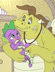  balls blush cub dragon dragon_tales duo friendship_is_magic gay handjob male my_little_pony nelson88 penis quetzal_(dragon_tales) spike_(mlp) young 