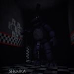 1:1 3_toes 4_fingers animatronic anthro big_penis biped bodily_fluids bonnie_(fnaf) creepy cum cum_on_ground dark_lighting dripping feet fingers five_nights_at_freddy&#039;s flaccid floor genital_fluids genitals glowing glowing_eyes hallway hi_res humanoid inside lagomorph leaking_precum leporid long_ears machine male mammal nightmare_fuel on_model penis pizzeria precum precum_drip pupils purple_body rabbit reaching reaching_towards_viewer robot robot_humanoid scottgames segmented_body segmented_penis shoukaart solo teeth tile tile_floor toes white_pupils