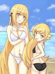  :p age_difference ass back bad_id bad_pixiv_id bangs beach bikini black_bikini blonde_hair blush bocchi_k breast_hold breasts butt_crack cleavage cloud day dual_persona fang fang_out flat_chest flipped_hair from_behind hair_ribbon hand_on_hip hand_on_own_chest kiss-shot_acerola-orion_heart-under-blade long_hair looking_at_viewer looking_back monogatari_(series) multiple_girls navel o-ring o-ring_bikini o-ring_top ocean oshino_shinobu outdoors ribbon ribs side-tie_bikini signature sky standing string_bikini swept_bangs swimsuit taut_bikini taut_clothes time_paradox tongue tongue_out very_long_hair water white_bikini yellow_eyes 