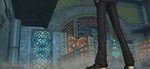  3d animated animated_gif dust enies_lobby formal one_piece one_piece:_pirate_warriors sanji stained_glass suit 