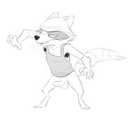  bottomless erection guardians_of_the_galaxy male mammal penis raccoon rocket_raccoon solo tenderule34 uncolored 