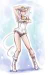  animal_ears armpits bishoujo_senshi_sailor_moon bishoujo_senshi_sailor_moon_sailor_stars boots bracelet bracelets gloves grey_eyes jewelry mouse_ears mouse_tail sailor_iron_mouse standing tail twintails white_hair 