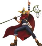  1boy 3d full_body goggles male male_focus marksman mask official_art one_piece one_piece:_pirate_warriors overalls simple_background slingshot sogeking solo transparent_background usopp weapon 