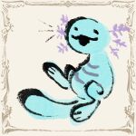 2024 ambiguous_gender blue_body feral generation_2_pokemon gills low_res nintendo open_mouth otiksimr paws pokemon pokemon_(species) simple_background solo tail wooper