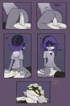 anus genitals glitch_productions hair hi_res mikansfw murder_drones n_(murder_drones) nori_(murder_drones) nude partial_nudity penetration penile penile_penetration penis purple_eyes purple_hair simple_background vaginal white_body white_hair yellow_eyes 
