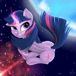  equine female feral friendship_is_magic horn horse mammal my_little_pony pony solo space twilight_sparkle_(mlp) winged_unicorn wings 