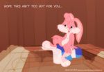  babs_bunny female lagomorph mammal pussy sweat text tiny_toon_adventures tiny_toons warner_brothers young 