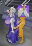 absurd_res big_breasts big_butt bodily_fluids bovid breasts butt caprine clothing duo faceless_character faceless_male female genital_fluids goat hi_res huge_breasts huge_butt humanoid imminent_sex inside_train low-angle_view male male/female mammal mature_female nervous nipple_outline panties penetration penis_in_panties public_erection rosite sex size_difference toriel undertale_(series) underwear vaginal_fluids voluptuous_female