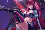  1girl black_gloves black_jacket black_panties black_skirt black_thighhighs black_tube_top blue_eyes blue_jacket blue_tube_top blush breasts cleavage collarbone cropped_jacket earrings fingerless_gloves gloves hat heterochromia high_ponytail highleg highleg_panties highres hololive hololive_english horns irys_(hololive) jacket jewelry large_breasts long_hair miniskirt multicolored_jacket open_clothes open_jacket panties pleated_skirt pointy_ears ponytail print_tube_top purple_eyes purple_hair purple_hat purple_tube_top red_eyes seraphim_throne sitting skirt star-shaped_pupils star_(symbol) strapless symbol-shaped_pupils thighhighs tube_top underwear virtual_youtuber visor_cap white_jacket white_tube_top 