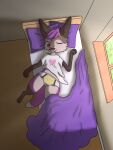 2025 3:4 anthro bed bed_sheet bedding bedroom blanket bottomwear bow_panties bow_underwear bra bra_strap brown_body brown_fur canid canine childish_panties childish_underwear clothed clothing colored_edge_panties colored_edge_underwear digital_drawing_(artwork) digital_media_(artwork) dipstick_tail female fennec_fox fox frilly frilly_bra frilly_clothing frilly_underwear fur furniture hair heart_clothing heart_panties heart_pattern heart_pattern_panties heart_pattern_underwear heart_shirt heart_symbol heart_t-shirt heart_topwear heart_underwear hi_res hybrid inside kufky_(character) lace_panties lace_underwear leg_out lying mammal markings panties pattern_bottomwear pattern_clothing pattern_panties pattern_underwear pawpads pillow pink_clothing pink_panties pink_underwear plant ponponthebonbon purple_body purple_fur purple_hair shirt shrub sleeping solo sparkling_panties sparkling_underwear striped_bottomwear striped_clothing striped_panties striped_underwear stripes t-shirt tail tail_markings tan_body tan_fur topwear true_fox underwear white_clothing white_shirt white_t-shirt white_topwear window window_sill yellow_clothing yellow_panties yellow_underwear