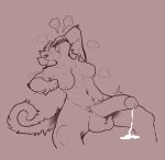after_masturbation after_orgasm anthro armpit_hair balls bent_legs big_penis blush blush_lines bodily_fluids body_hair breasts breath carameltsi clairen_(rivals_of_aether) cum curled_tail drooling erection felid feline fluffy fluffy_tail genital_fluids genitals grabbing_sheets gynomorph hand_on_head intersex leaning leaning_backward leopard looking_up mammal navel nipples notched_ear pantherine panting penis pubes rivals_of_aether round_ears saliva shaking sitting sketch smile solo steam sweat tail