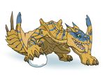  dragon feral monster_hunter pseudowyvern scalie stripes tigrex video_games wings wyvern 大上智之 