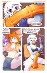 animal_dildo animal_sex_toy anthro avian bird birdie_blue blue_eyes blue_hair_tips bra breasts budgerigar camel_toe canid canine canine_dildo canis clothing comic dildo domestic_dog duo elie-s_den english_text equine_dildo female female/female hair husky linahusky loriinae lube mammal navel nordic_sled_dog orange_hair panties parakeet parrot sex_toy spitz text true_parrot under_boob underwear white_hair