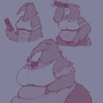 1:1 abs anteater anthro belly belly_overhang big_belly big_breasts breasts deep_navel eating expansion fat_arms female growth growth_sequence hi_res huge_belly huge_breasts huge_hips huge_thighs mammal messy_eater morbidly_obese morbidly_obese_female navel obese obese_female overweight overweight_female pilosan plapp sequence solo thick_thighs weight_gain wide_hips xenarthran
