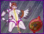 anthro atelierphos bdsm bondage bound bulge clothing duo electronics felid feline femboy gag gagged hi_res hot_tub internal internal_oral kneeling lights male male/male mammal muscular organs partially_clothed_anthro phone pool relaxing rope stomach thick_thighs tight_clothing vore yarill 
