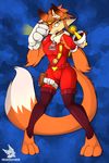  anthro aviator_hat awesomenauts canine claws clenched_fist clenched_teeth drakeraynier female fighting_stance fox looking_at_viewer mammal penny_fox pose solo suit teeth 