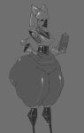 2024 5_fingers accessory archie_comics belly big_bow big_breasts big_butt bottomless bottomless_female bottomless_humanoid bow_ribbon breasts butt clipboard clothed clothing digital_drawing_(artwork) digital_media_(artwork) female female_humanoid fingers glistening glistening_belly glistening_butt glistening_legs glistening_pussy glistening_thighs grey_background greyscale hair_accessory hair_bow hair_ribbon hand_on_hip hand_on_own_hip hi_res holding_clipboard holding_object huge_butt huge_thighs humanoid innie_vulva looking_at_viewer machine monochrome navel not_furry plump_labia pseudo_clothing pseudo_hair receptionik ribbons robot robot_humanoid sega simple_background solo sonic_the_hedgehog_(archie) sonic_the_hedgehog_(comics) sonic_the_hedgehog_(series) standing submarinechamomile thick_thighs vulva wide_hipped_female wide_hipped_humanoid wide_hips