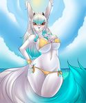  aimi albino anthro avoid_posting beach big_breasts big_ears bikini blush breasts cat clothed clothing conditional_dnp ear_piercing egyptian feline female gold jewelry looking_at_viewer lyrian make_up mammal mrawl piercing prince_vaxis red_eyes sea seaside skimpy swimsuit water 