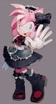  amy_rose aoki6311 female gloves hedgehog looking_at_viewer maid maid_uniform mammal sega solo sonic_(series) 
