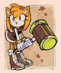  amy_rose aoki6311 female hairband hammer hedgehog mammal orange_eyes sega solo sonic_(series) 